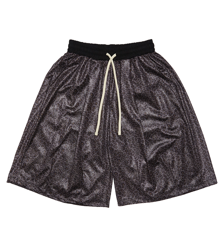 Glossy Leopard Bermuda Shorts - Violet