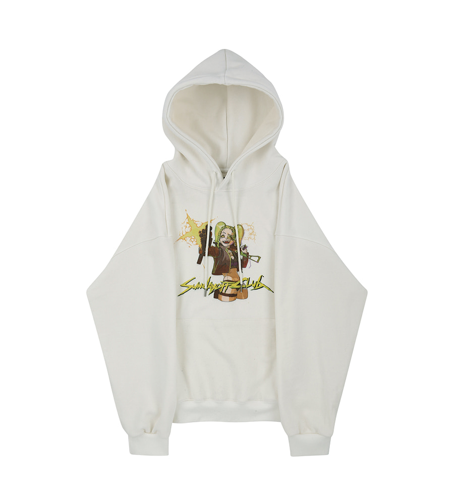Cyber punk heavy terry hoodie - Off White